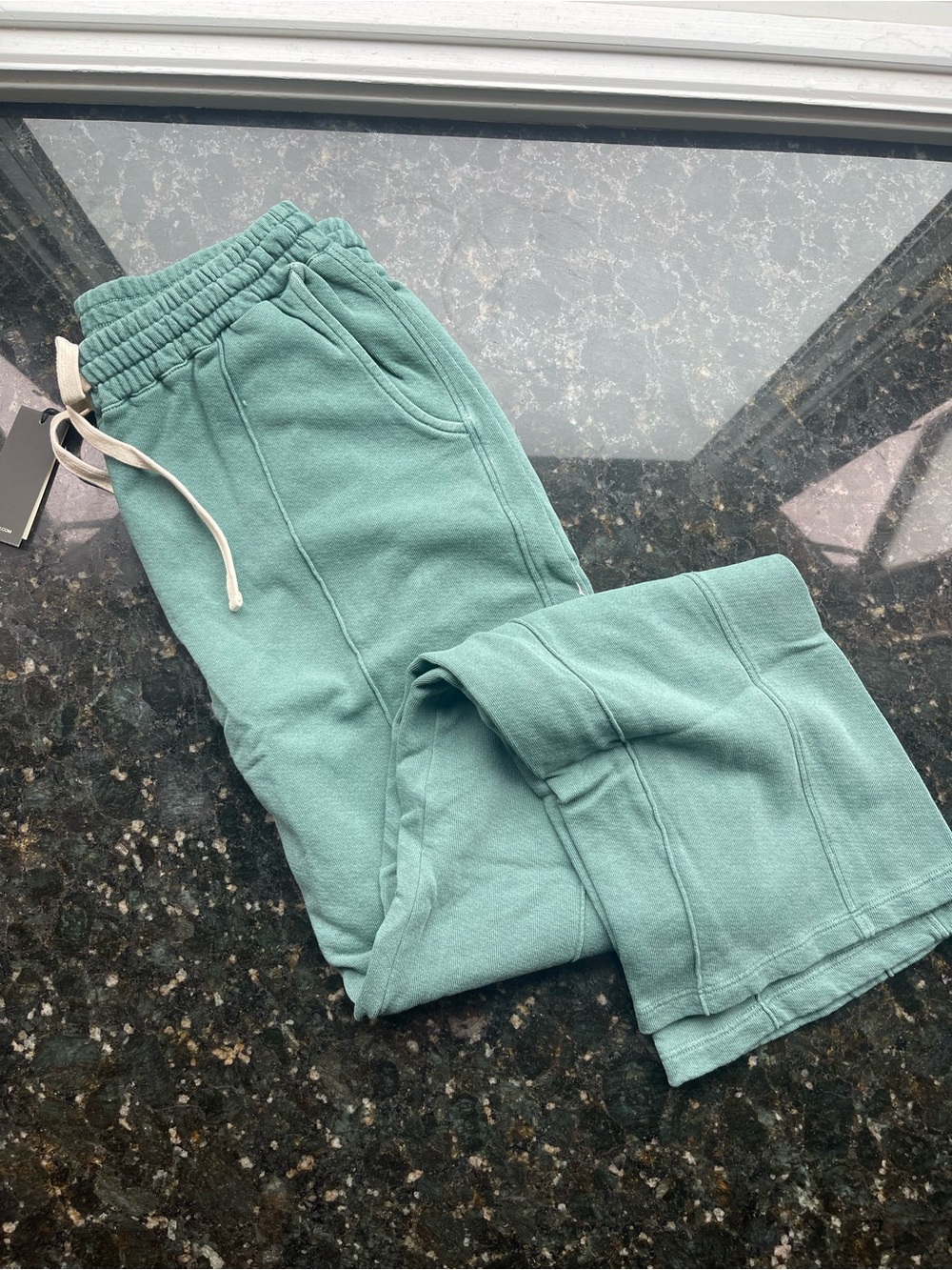 Monrow Teal Green Jogger Sweatpants for Women